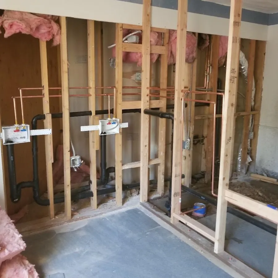 Copper pipe rough-in and plumbing installation in La Vista